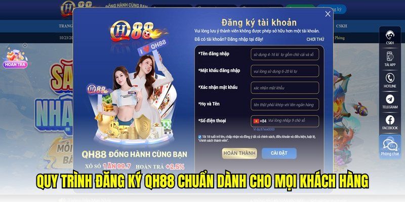 Hướng dẫn đăng ký QH88 nhanh gọn chỉ trong 1 phút